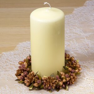 Венок для свечи Ягодная Веточка 10 см Swerox фото 1
