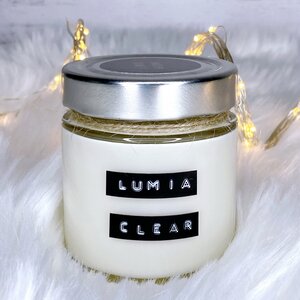 Соевая свеча без аромата Lumia Clear с древесным фитилем, 40 часов горения Lumia Aroma фото 1