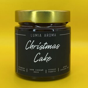 Ароматическая соевая свеча Christmas Cake 200 мл, 40 часов горения Lumia Aroma фото 1