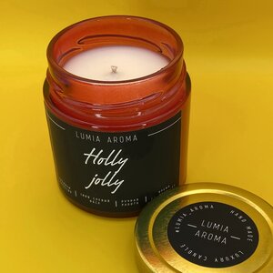 Ароматическая соевая свеча Holly Jolly 200 мл, 40 часов горения Lumia Aroma фото 2