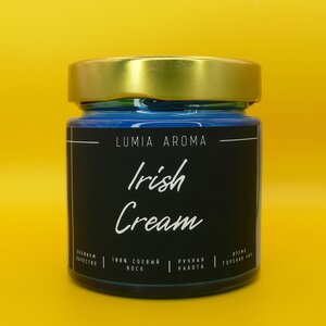 Ароматическая соевая свеча Irish Cream 200 мл, 40 часов горения Lumia Aroma фото 1