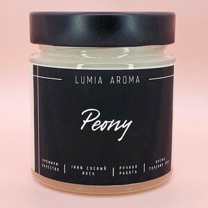 Ароматическая соевая свеча Peony 200 мл, 40 часов горения Lumia Aroma фото 3