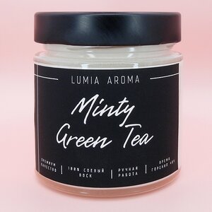 Ароматическая соевая свеча Minty Green Tea 200 мл, 40 часов горения Lumia Aroma фото 2