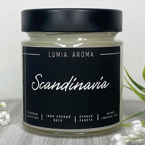 Ароматическая соевая свеча Scandinavia 200 мл, 40 часов горения Lumia Aroma фото 3
