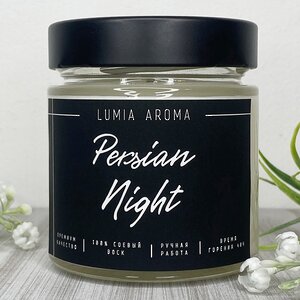 Ароматическая соевая свеча Persian Night 200 мл, 40 часов горения Lumia Aroma фото 3