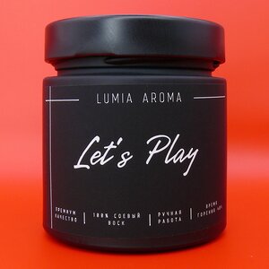 Ароматическая соевая свеча Let's Play 200 мл, 40 часов горения Lumia Aroma фото 3