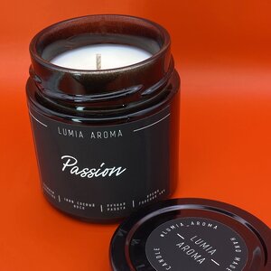 Ароматическая соевая свеча Passion 200 мл, 40 часов горения Lumia Aroma фото 3