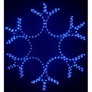 Светодиодная снежинка Ажурная 80 см, синие LED, IP44 BEAUTY LED фото 1