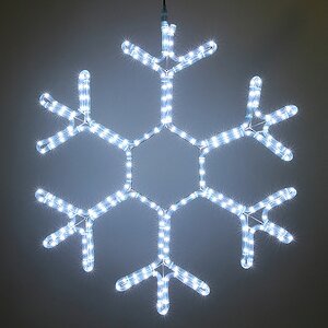 Светодиодная снежинка Агиллар 50 см, холодные белые LED, IP44