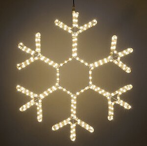 Светодиодная снежинка Агиллар 50 см, теплые белые LED, IP44