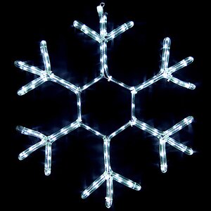 Светодиодная снежинка Агиллар 70 см, холодные белые LED, IP44