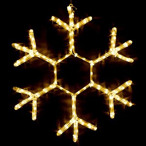 Светодиодная снежинка Агиллар 70 см, теплые белые LED, IP44