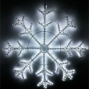 Светящаяся Снежинка 110 см, холодные белые LED, IP44 BEAUTY LED фото 1