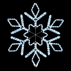 Светодиодная снежинка Кристалл 80 см, холодные белые LED, IP54 BEAUTY LED фото 1