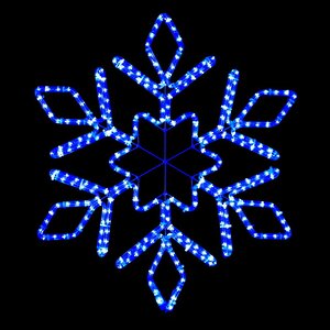 Светодиодная снежинка Кристалл 80 см, синие LED, IP54 BEAUTY LED фото 1