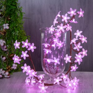 Декоративная светящаяся ветка Плюмерия розовая 1.5 м BEAUTY LED фото 1