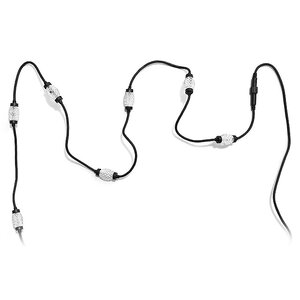 Светодиодная гирлянда Диамант 10 синих LED ламп 3 м, стробы, холодное белое мерцание, черный КАУЧУК, соединяемая, IP44 Snowhouse фото 2