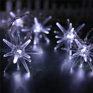 Светодиодная гирлянда Снежинки 20 холодных белых LED ламп 3 м, прозрачный ПВХ, IP20 Snowhouse (Сноухаус) фото 3