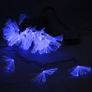 Светодиодная гирлянда Кисточки 48 синих LED ламп 6.5 м, черный ПВХ