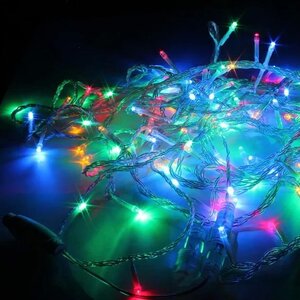 Светодиодная гирлянда 120 разноцветных LED ламп, 12 м, прозрачный ПВХ, соединяемая, IP44 Snowhouse фото 1