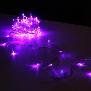 Светодиодная гирлянда 120 фиолетовых LED ламп 12 м, мерцание, прозрачный ПВХ, соединяемая, IP44 Snowhouse фото 2