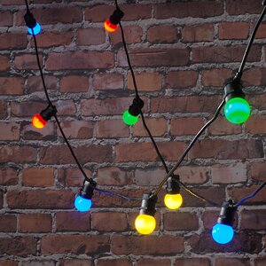 Гирлянда из лампочек Фиеста, 10 ламп, разноцветные LED, 5 м, черный каучук, соединяемая, IP44 Snowhouse фото 1