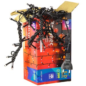 Светодиодный занавес 2*1 м, 200 синих/красных/фиолетовых LED с плавной сменой цвета, черный ПВХ Snowhouse фото 4