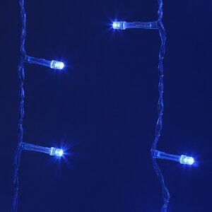 Светодиодный Занавес 1.5*1.5 м, 368 синих LED ламп, прозрачный ПВХ, соединяемый, IP20 Snowhouse фото 2