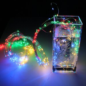 Гирлянда Лучи Росы 6*2 м, 120 разноцветных мини LED ламп, серебряная проволока, контроллер, IP44 Snowhouse фото 2