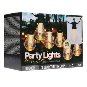 Гирлянда из лампочек Azopardo 4.5 м, 10 ламп, теплые белые LED, черный ПВХ, IP44 Koopman фото 3