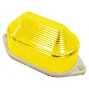 Накладная Строб лампа желтая 10 холодных белых LED, 2W, 80 вспышек/мин, IP65