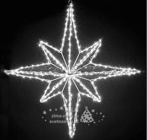 Звезда светодиодная каркасная, уличная, 30см, белая, IP44 BEAUTY LED фото 2