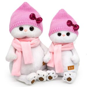 Мягкая игрушка Кошечка Ли-Ли в шапке с бантом и шарфе 27 см Budi Basa фото 4