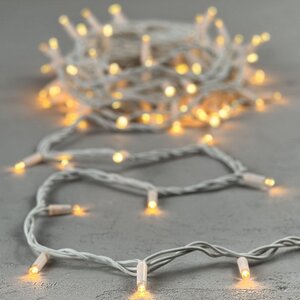 Уличная гирлянда Legoled 100 экстра теплых белых LED, 10 м, белый КАУЧУК, соединяемая, IP65 BEAUTY LED фото 4