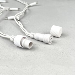 Уличная гирлянда Legoled 100 экстра теплых белых LED, 10 м, белый КАУЧУК, соединяемая, IP65 BEAUTY LED фото 7