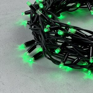 Уличная гирлянда Legoled 100 зеленых LED ламп 10 м, мерцание, черный КАУЧУК, соединяемая, IP44 BEAUTY LED фото 1