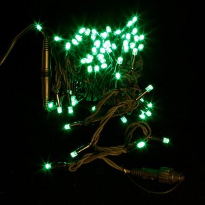 Уличная гирлянда Legoled 75 зеленых LED ламп 10 м, мерцание 100%, черный каучук, соединяемая, IP44 BEAUTY LED фото 1