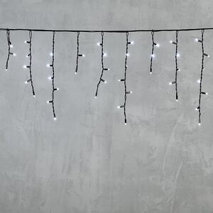 Светодиодная бахрома Legoled 3.1*0.5 м, 120 холодных белых LED, черный КАУЧУК, соединяемая, IP54 BEAUTY LED фото 5