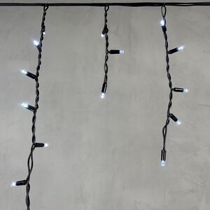 Светодиодная бахрома Legoled 3.1*0.5 м, 120 холодных белых LED, черный КАУЧУК, соединяемая, IP54 BEAUTY LED фото 3