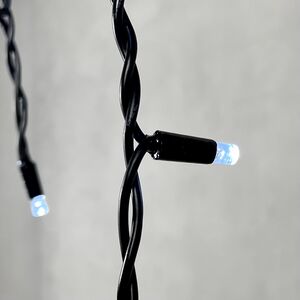 Светодиодная бахрома Legoled 3.1*0.5 м, 120 холодных белых LED, черный КАУЧУК, соединяемая, IP54 BEAUTY LED фото 2