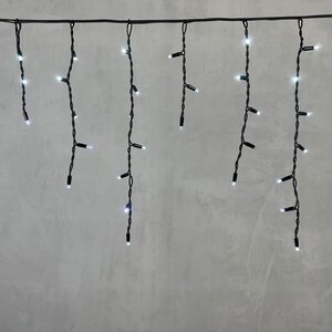 Светодиодная бахрома Legoled 3.1*0.5 м, 120 холодных LED, мерцание, черный КАУЧУК, соединяемая, IP65 BEAUTY LED фото 4