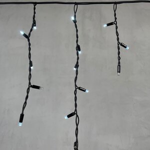 Светодиодная бахрома Legoled 3.1*0.5 м, 120 холодных LED, мерцание, черный КАУЧУК, соединяемая, IP65 BEAUTY LED фото 2