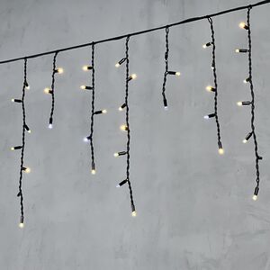 Светодиодная бахрома Legoled 3.1*0.5 м, 120 теплых белых LED, холодное мерцание, черный КАУЧУК, соединяемая, IP54 BEAUTY LED фото 2