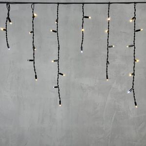 Светодиодная бахрома Legoled 3.1*0.5 м, 120 теплых белых LED, холодное мерцание, черный КАУЧУК, соединяемая, IP54 BEAUTY LED фото 6