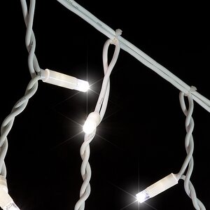 Светодиодная бахрома Legoled 3.1*0.9 м, 232 теплых белых LED ламп, белый КАУЧУК, соединяемая, IP54 BEAUTY LED фото 4