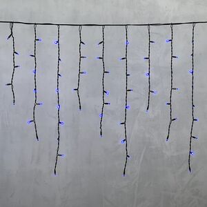 Светодиодная бахрома Legoled 3.2*0.9 м, 168 синих LED, черный КАУЧУК, соединяемая, IP54 BEAUTY LED фото 4