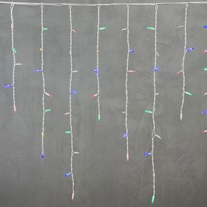 Светодиодная бахрома Legoled 3.2*0.9 м, 168 разноцветных LED, белый КАУЧУК, соединяемая, IP54 BEAUTY LED фото 3