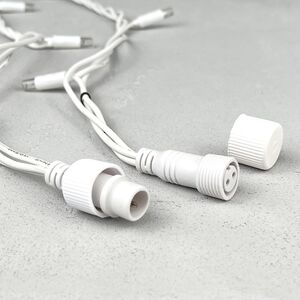 Светодиодная бахрома Legoled 3.2*0.9 м, 168 разноцветных LED, белый КАУЧУК, соединяемая, IP54 BEAUTY LED фото 8