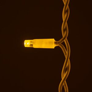 Светодиодная бахрома Legoled 3.2*0.9 м, 168 желтых LED, белый КАУЧУК, соединяемая, IP54 BEAUTY LED фото 4