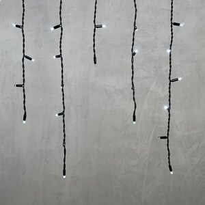 Светодиодная бахрома Legoled 3.2*0.9 м, 168 холодных LED, мерцание, черный КАУЧУК, соединяемая, IP65 BEAUTY LED фото 4